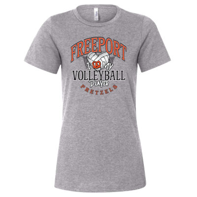 Freeport Volleyball 2026 Logo 1 - Women’s Relaxed Fit Heather CVC Tee Thumbnail