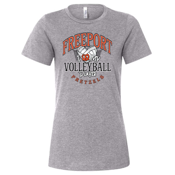 Freeport Volleyball 2026 Logo 1 - Women’s Relaxed Fit Heather CVC Tee Thumbnail
