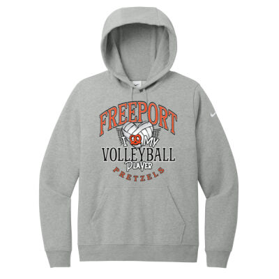 Freeport Volleyball 2026 Logo 1 - Women's Club Fleece Sleeve Swoosh Pullover Hoodie Thumbnail