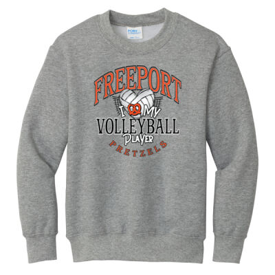 Freeport Volleyball 2026 Logo 1 - Youth Core Fleece Crewneck Sweatshirt Thumbnail