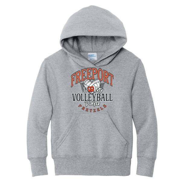 Freeport Volleyball 2026 Logo 1 - Youth Core Fleece Pullover Hooded Sweatshirt Thumbnail