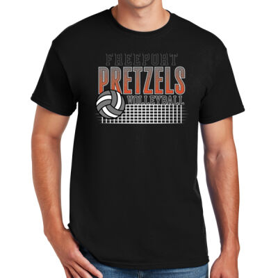 Freeport Volleyball 2026 Logo 3 - DryBlend ® 50 Cotton/50 Poly T Shirt Thumbnail