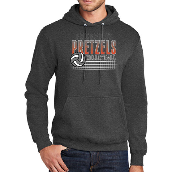 Freeport Volleyball 2026 Logo 3 - Tall Core Fleece Pullover Hooded Sweatshirt Thumbnail
