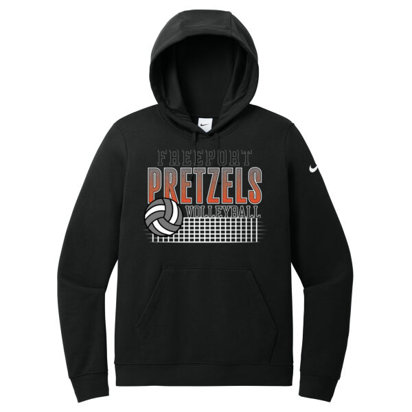 Freeport Volleyball 2026 Logo 3 - Women's Club Fleece Sleeve Swoosh Pullover Hoodie Thumbnail