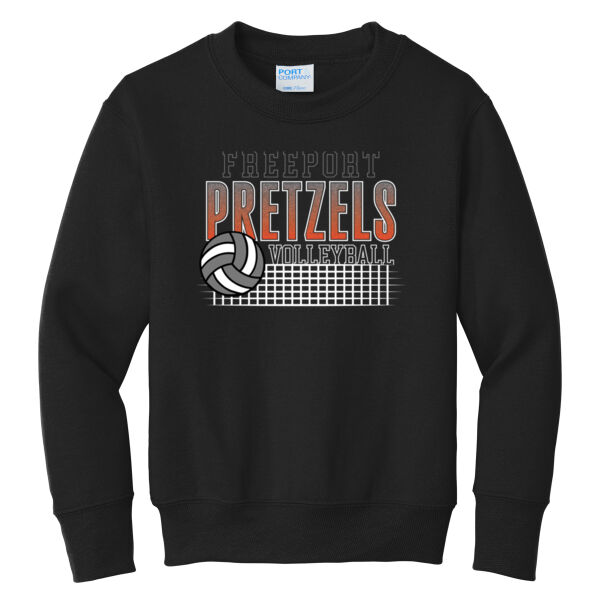 Freeport Volleyball 2026 Logo 3 - Youth Core Fleece Crewneck Sweatshirt Thumbnail